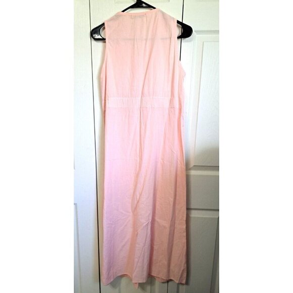 Misslook M Pink V-Neck Sleeveless Maxi Dress Lagenlook Cottagecore - Picture 3 of 8